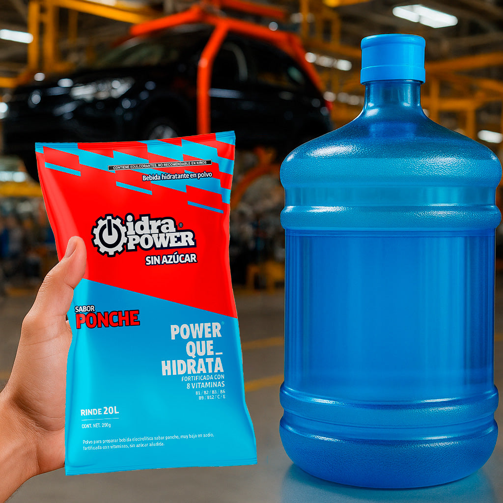 Caja de Bebida Hidratante en Polvo Sin Azúcar Sabor Ponche Rinde 20L