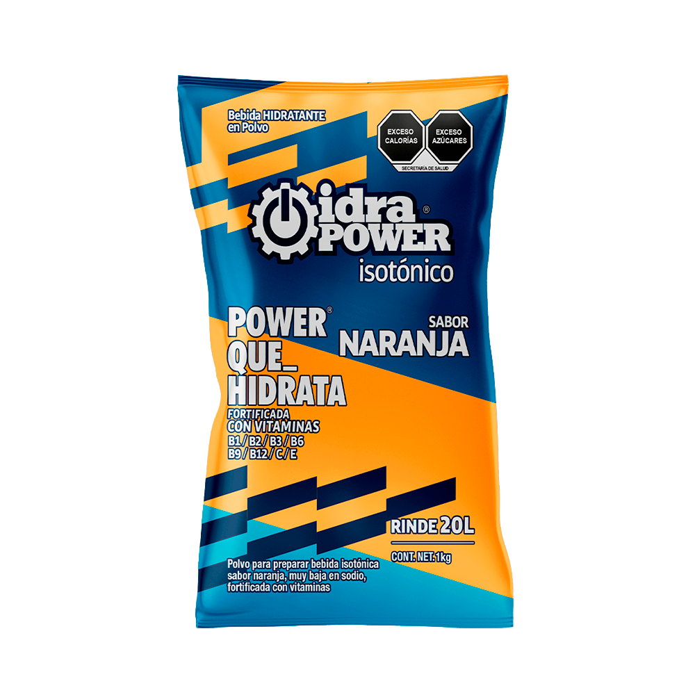 Caja de Bebida Hidratante en Polvo Isotónica Sabor Naranja Rinde 20L