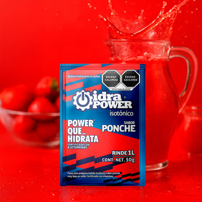 Caja de Bebida Hidratante en Polvo Isotónica Sabor Ponche Rinde 1L