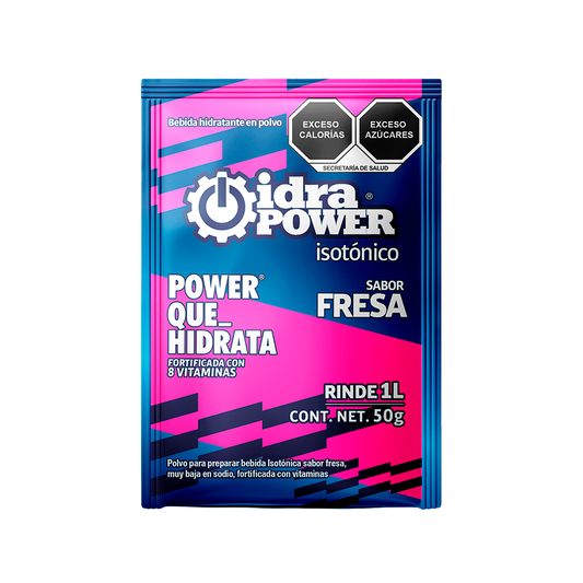 Caja de Bebida Hidratante en Polvo Isotónica Sabor Fresa Rinde 1L
