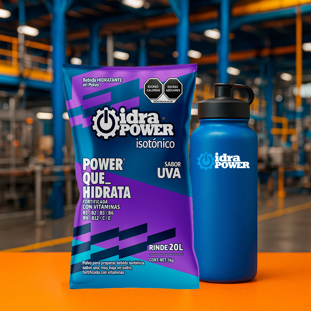 Caja de Bebida Hidratante en Polvo Isotónica Sabor Uva Rinde 20L