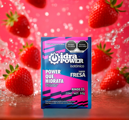 Caja de Bebida Hidratante en Polvo Isotónica Sabor Fresa Rinde 1L