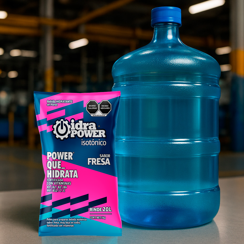 Caja de Bebida Hidratante en Polvo Isotónica sabor Fresa Rinde 20L
