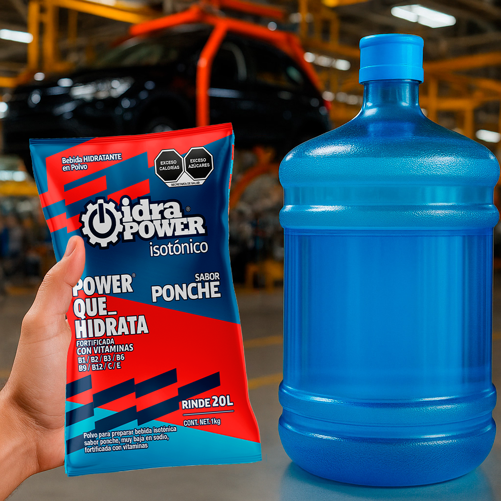 Caja de Bebida Hidratante en Polvo Isotónica Sabor Ponche Rinde 20L