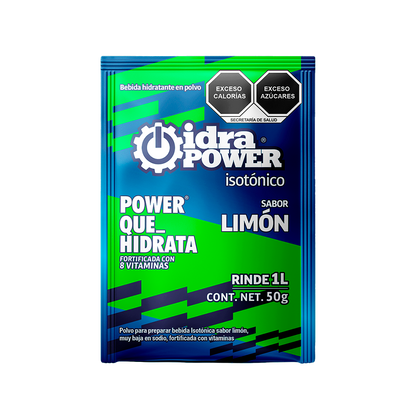 Caja de Bebida Hidratante en Polvo Isotónica Sabor Limón Rinde 1L