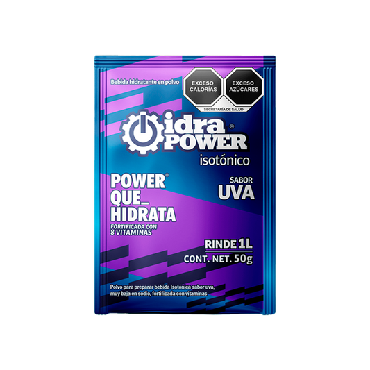Caja de Bebida Hidratante en Polvo Isotónica Sabor Uva Rinde 1L