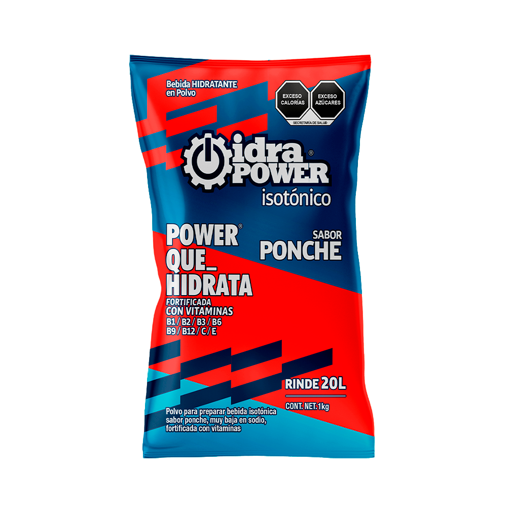 Caja de Bebida Hidratante en Polvo Isotónica Sabor Ponche Rinde 20L